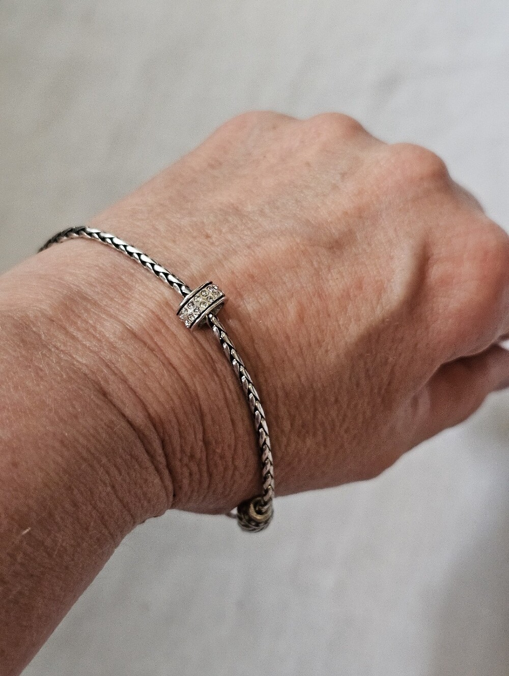 Brighton ABC Barrel Slide Bracelet w/ Meridian Crystal Spacer - Picture 4 of 9